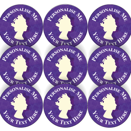 Queens Head Personalised 30mm Reward Stickers for School Teachers, Parents and Nursery
