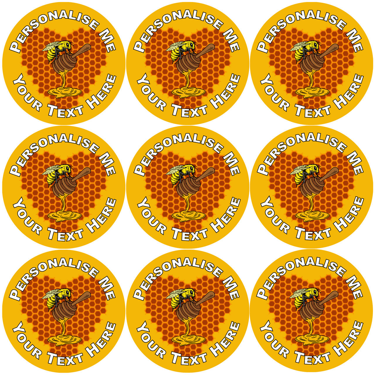 Sticker Stocker - 144 Personalised Honey Hearts 30mm Reward Stickers for School Teachers, Parents and Nursery