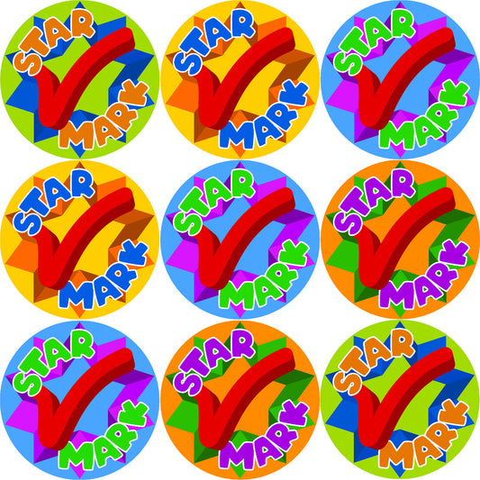 Sticker Stocker - 144 Star Mark 30mm Stickers Glossy Reward Stickers