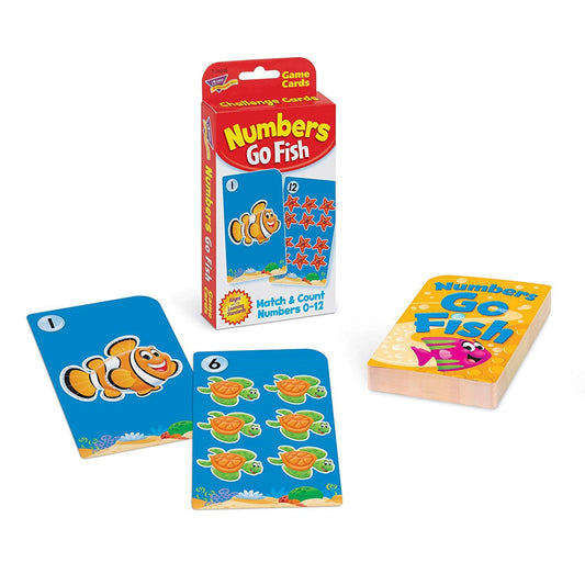 Teaching Numbers 0-12 Go Fish Match and Count Game Challenge Flash Cards