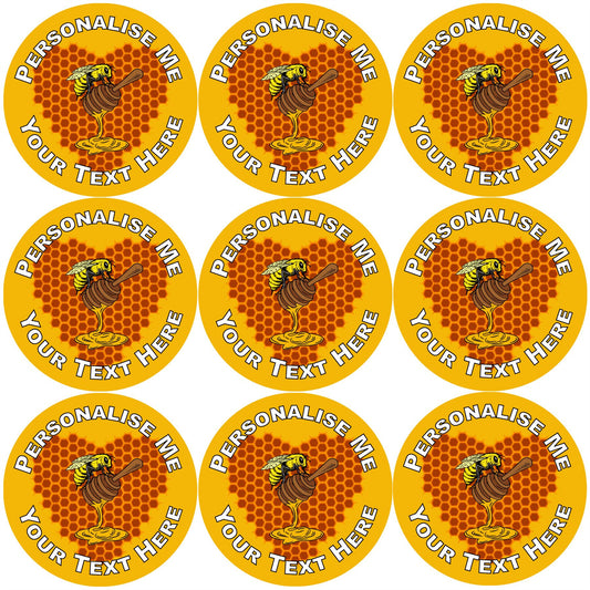 144 Personalised Honey Hearts 30mm Reward Stickers for School Teachers, Parents and Nursery