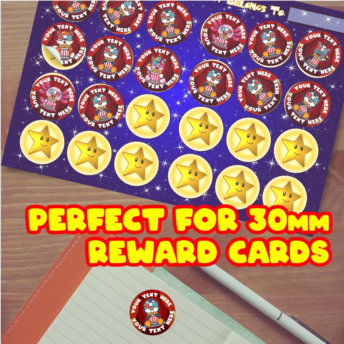 120 Popcorn Animals Scented Personalised Stickers - Personalised 30mm Scented  Stickers - For Teachers Nursery Parents