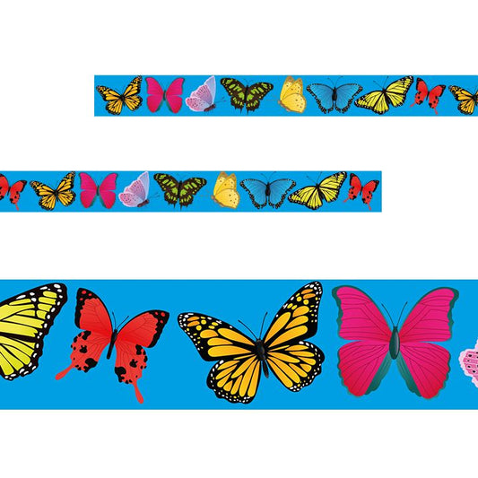 Bright Butterflies Classroom Trimmers 14.25m long Notice Board Display Borders