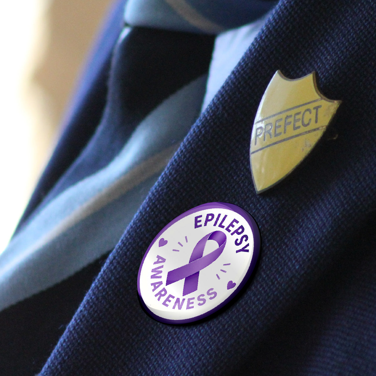 20 x Epilepsy Awareness Button Badges (Pack of 20 Pin Badges - 38mm)