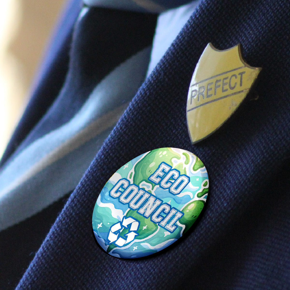 20 x Eco Council Button Badges (Pack of 20 Pin Badges - 38mm)