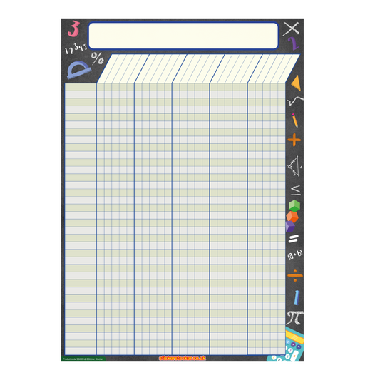 A2 Maths Chart Durable Incentive Star Reward Classroom Wall Chart