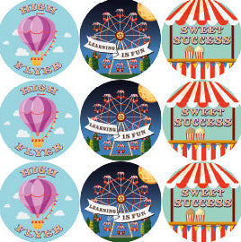 24 Popcorn Fairground Scented Stickers