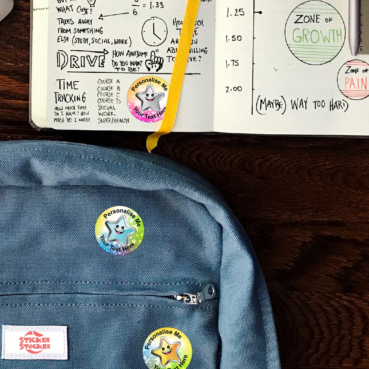 144 Personalised Superstar 30mm Reward Stickers for School Teachers, Parents and Nursery