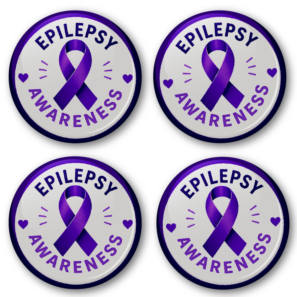 20 x Epilepsy Awareness Button Badges (Pack of 20 Pin Badges - 38mm)