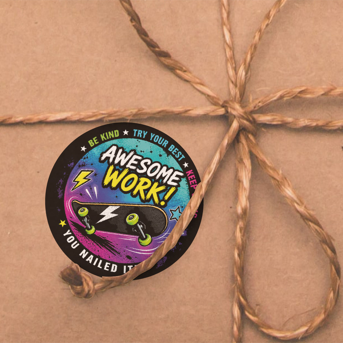 144 Skateboard Awards Children's Reward Stickers - 30mm - Parents, Skateparks