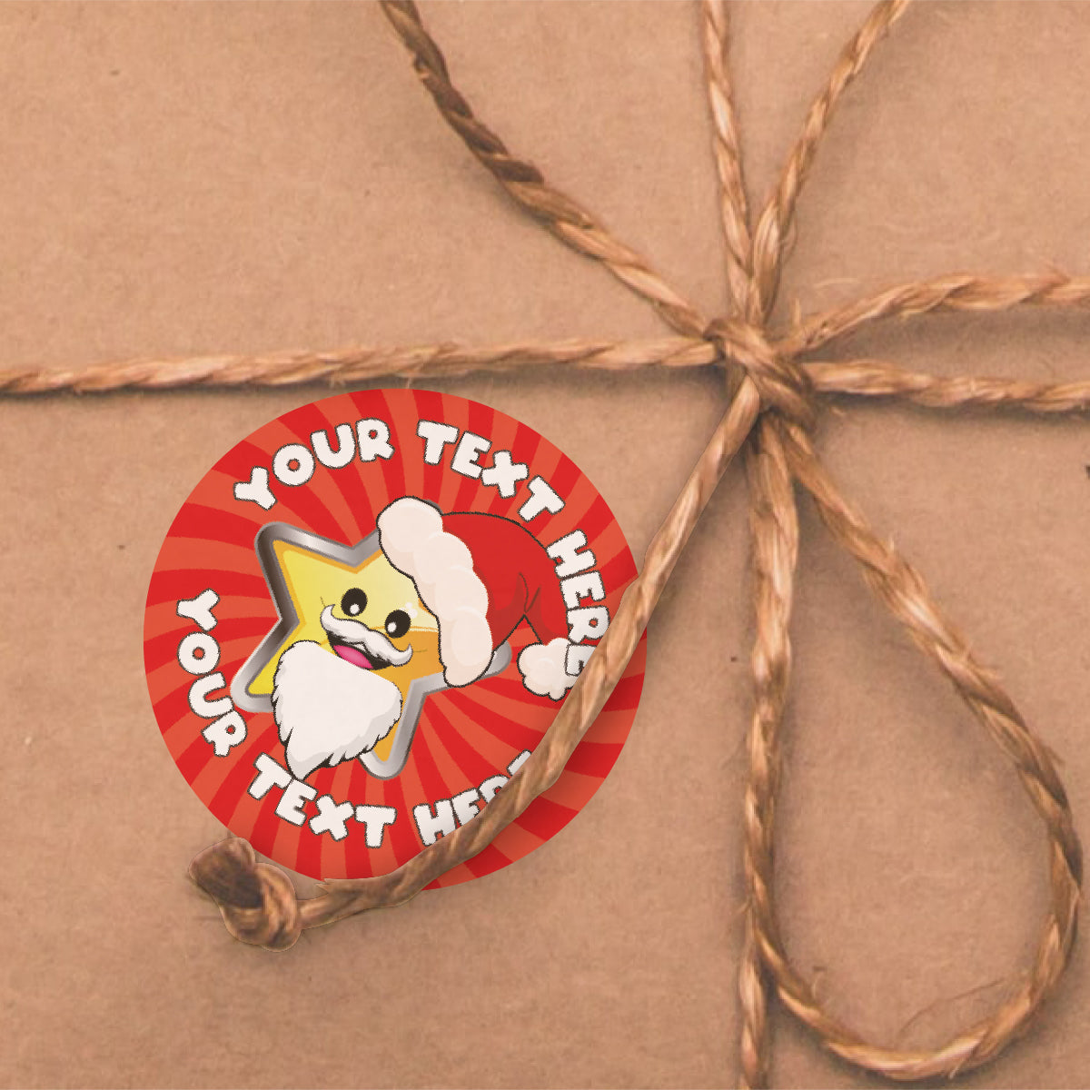 144 Personalised Christmas Superstar 30mm Christmas Stickers for Schools, Teachers, Parents and Nurseries