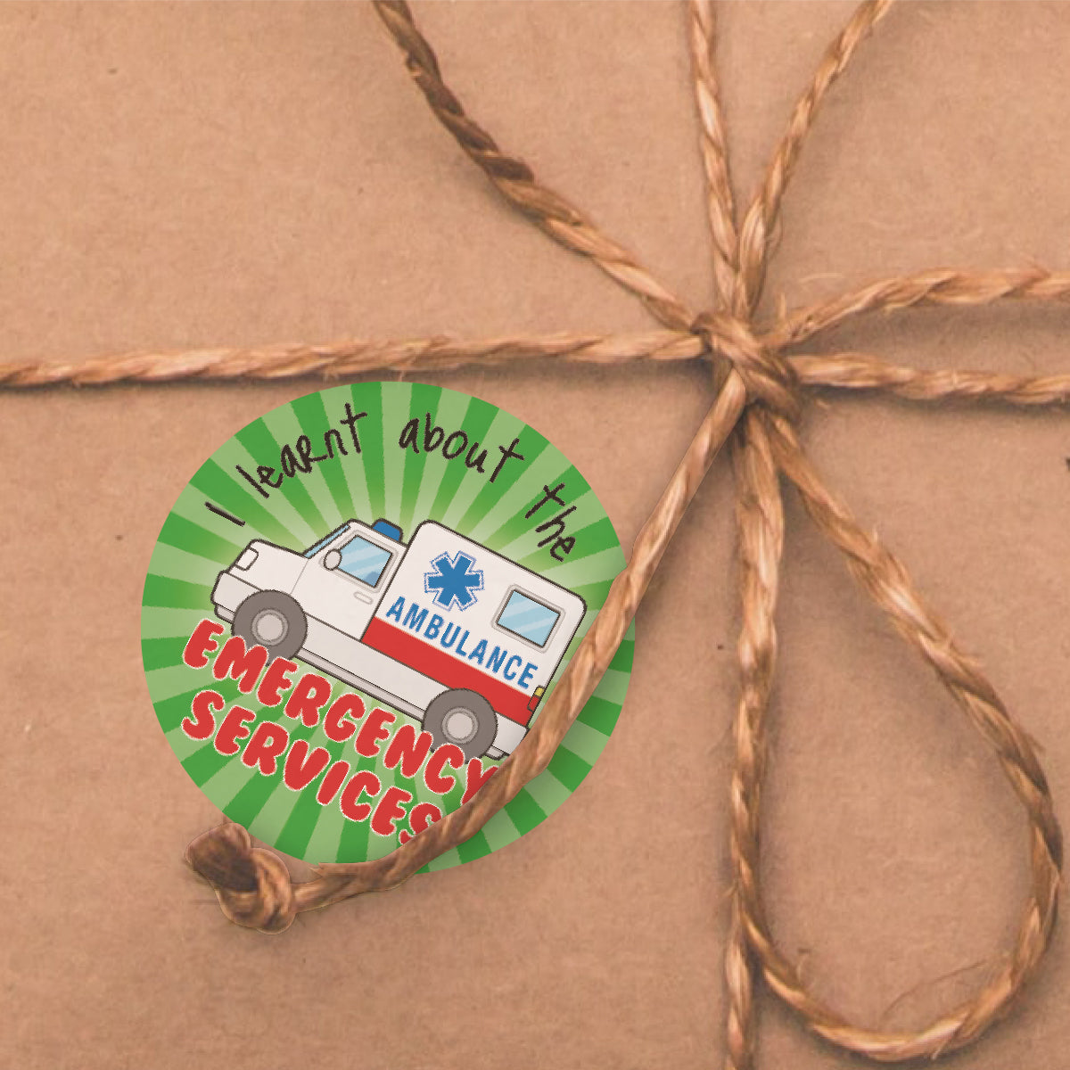 144 Emergency Services - 30mm - Glossy Reward School Stickers for Teachers & Parents