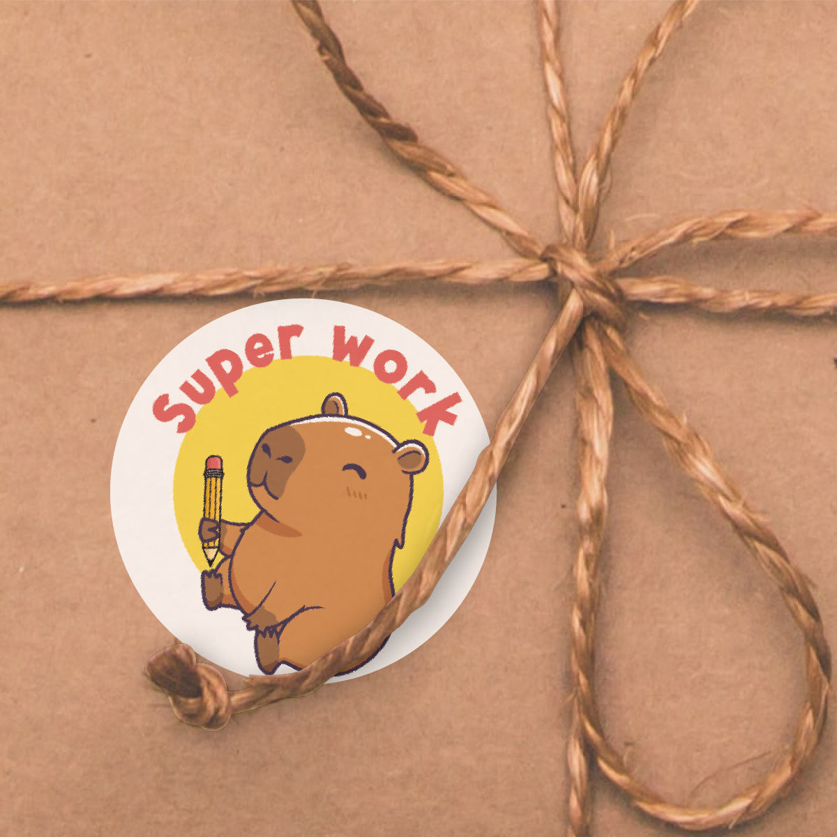 144 Capybara Praise Words 30mm Reward Stickers for Schools, Teachers and Parents