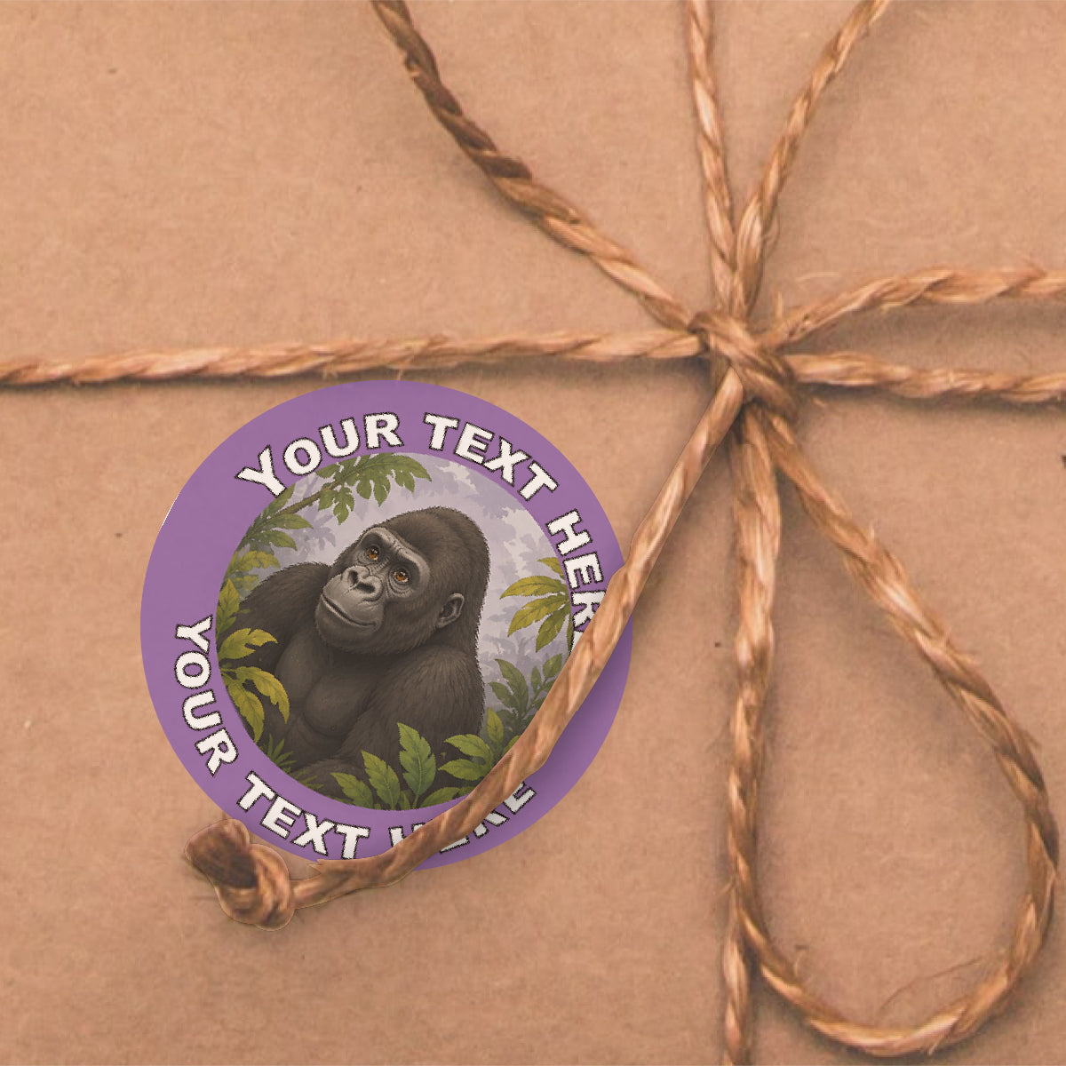 144 Personalised Gorilla 30mm Zoo Reward Stickers For Children, Parents and Teachers