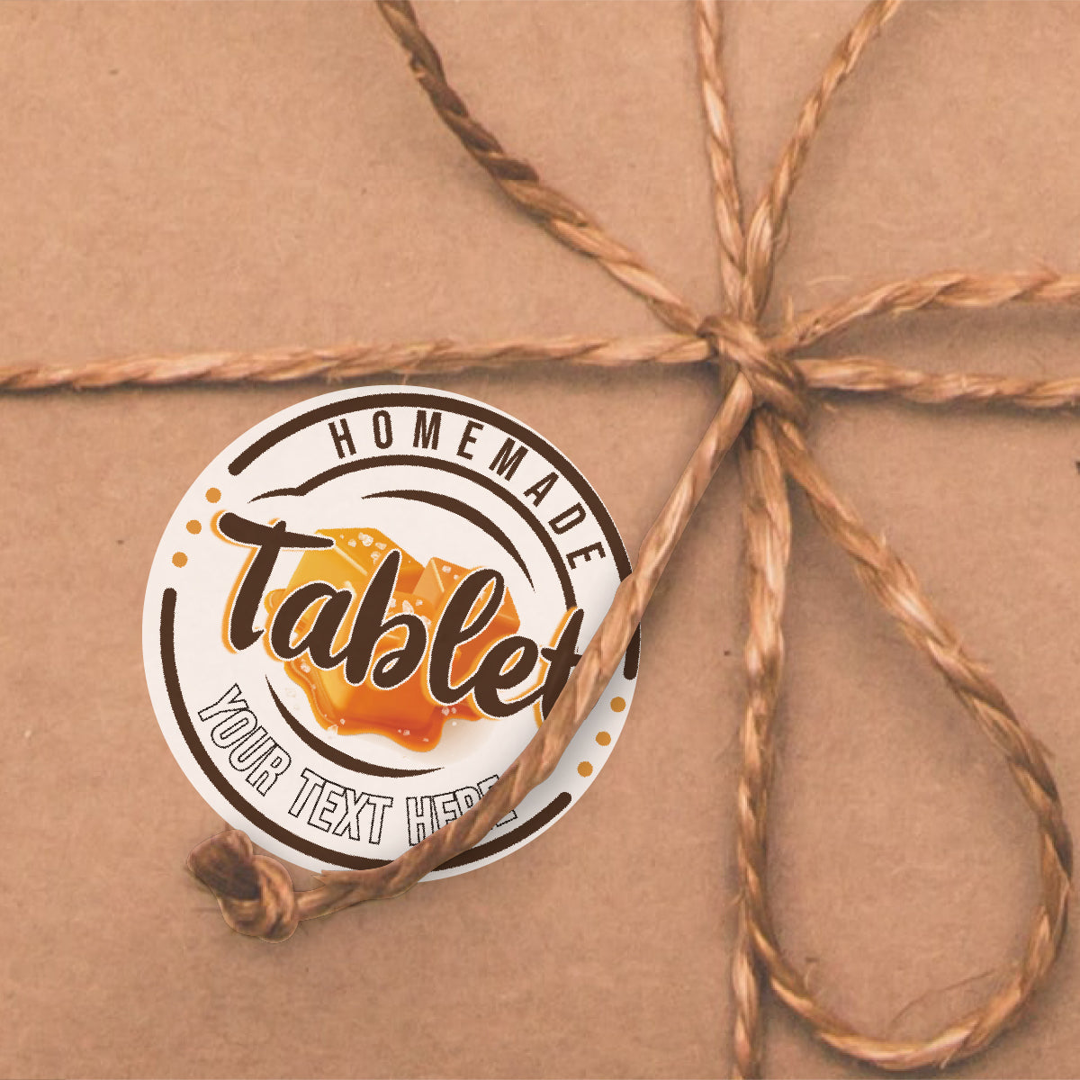 144 Personalised Scottish Tablet 30mm Reward Stickers for Small Businesses, Childrens Crafts, Baking
