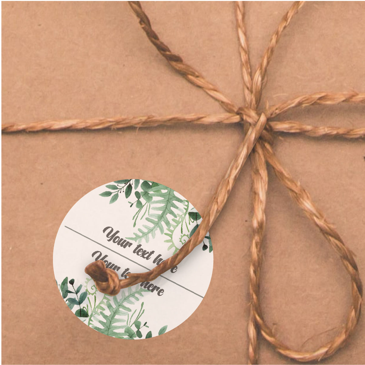 144 Fern Leaf Personalised 30mm Floral Stickers Events, Weddings, Crafts, Engagement
