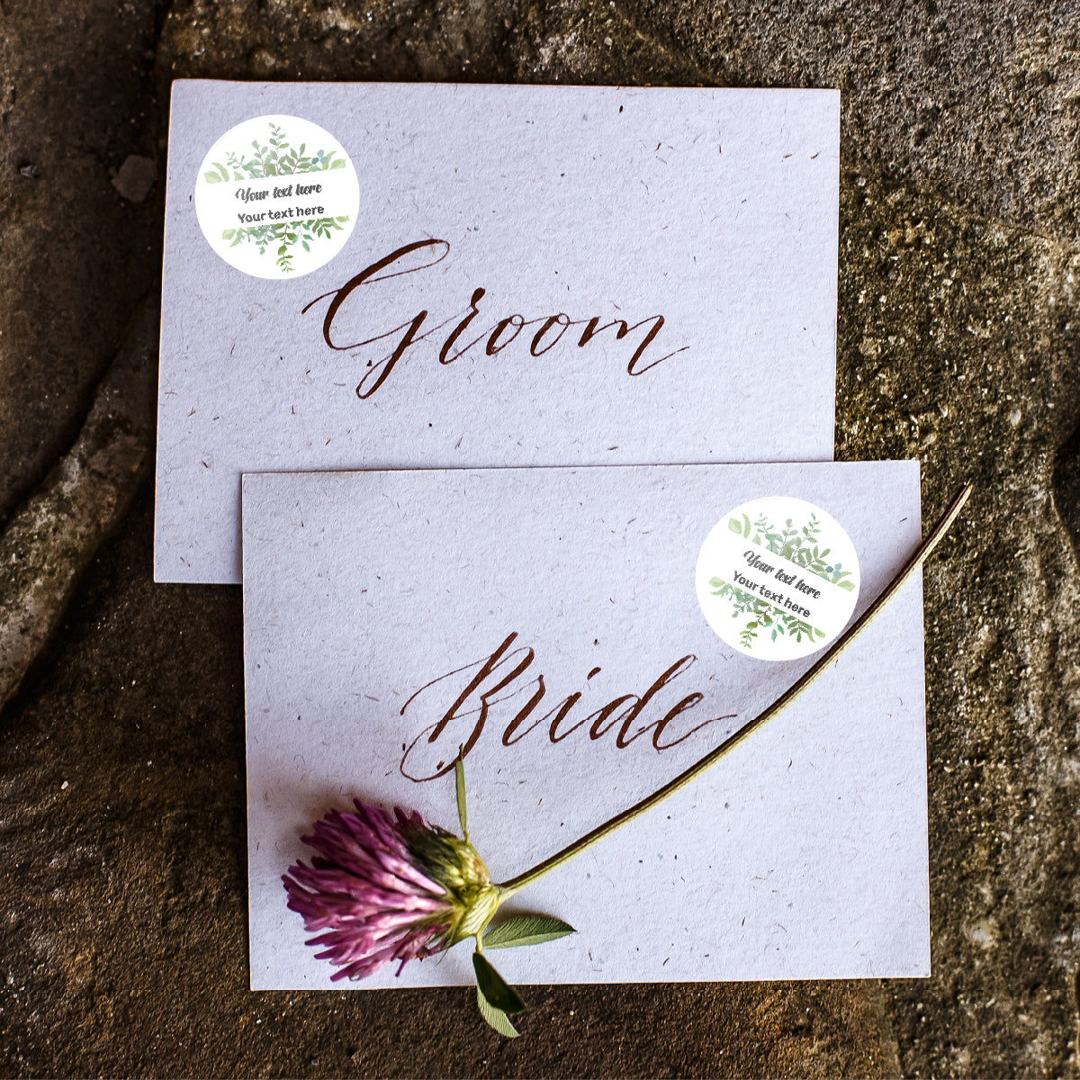 144 Eucalyptus Leaves Personalised 30mm Stickers Events, Weddings, Crafts, Engagement