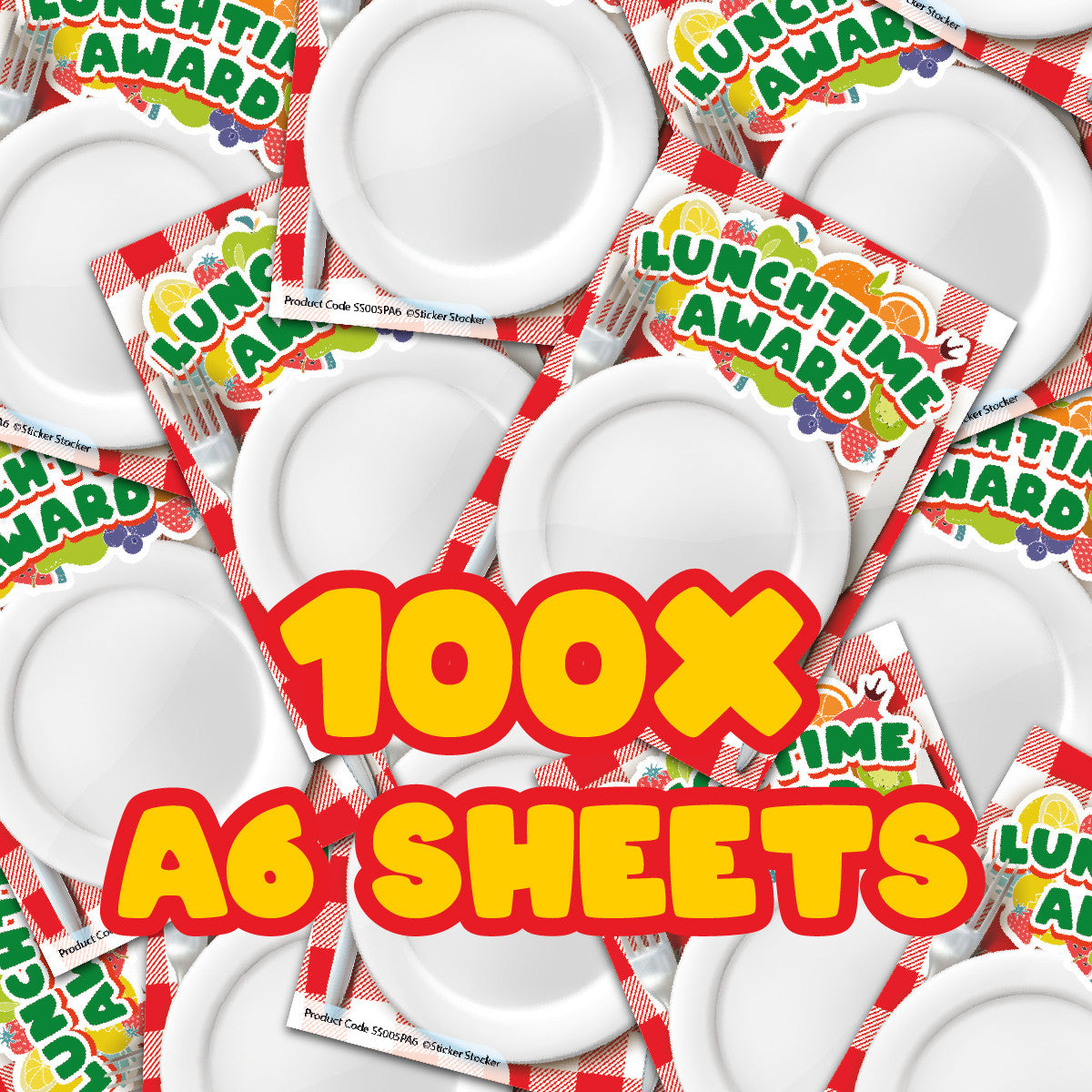 Sticker Stocker - A6 Praise Note Pad 100 Sheet Incentive Chart Rewards - Lunchtime Award