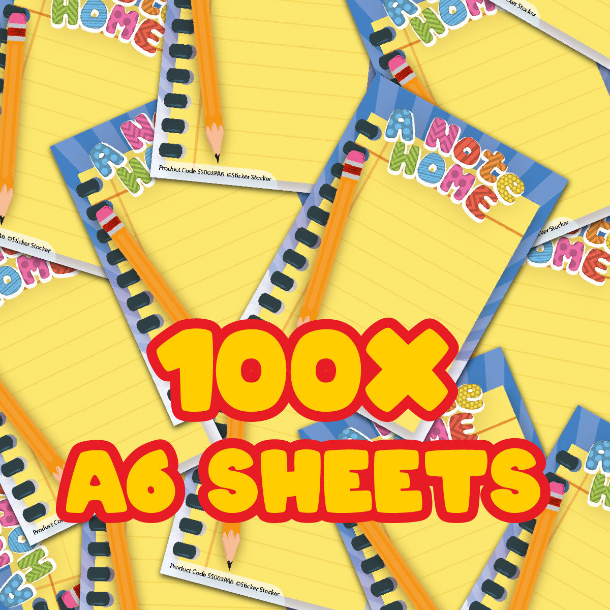 Sticker Stocker - A6 Praise Pad A Note Home Note Pad themed 100 Sheet Incentive Rewards