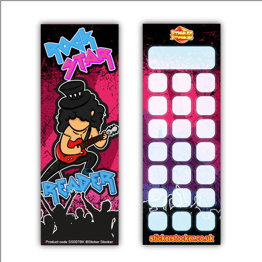 Sticker Stocker - 30 Reading Rockstar Classroom Reading Reward Bookmarks Ideal for School Teachers