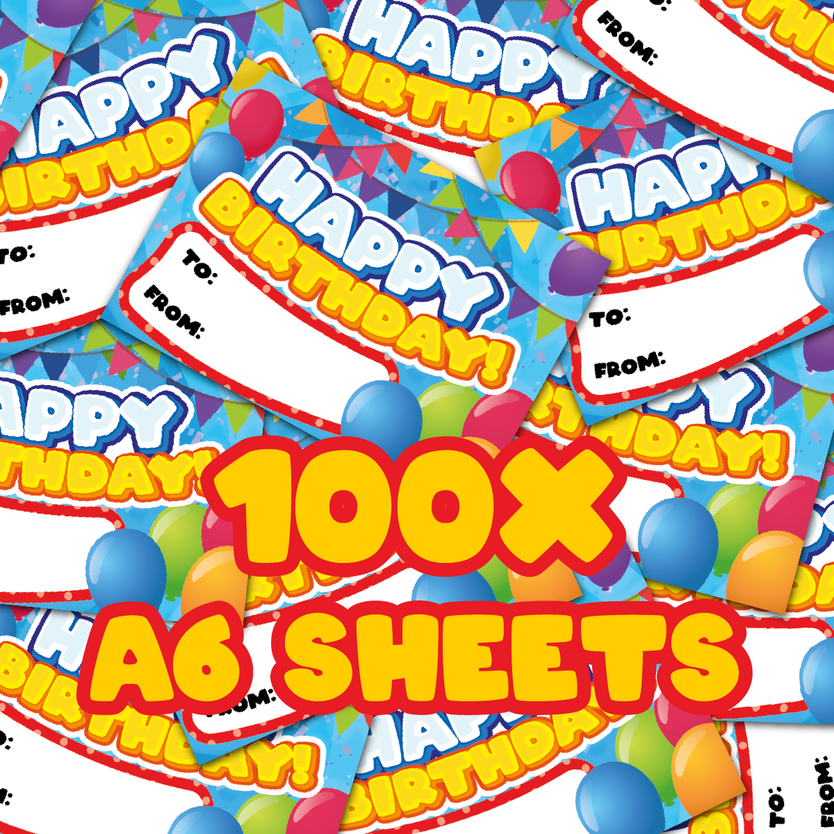 Sticker Stocker - A6 Praise Pad 100 Sheet Incentive Chart Rewards - Happy Birthday