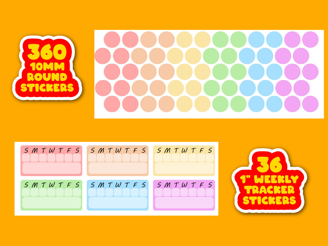Sticker Stocker - 648 Habit Tracker Planner Stickers, Daily Routine Journal Stickers