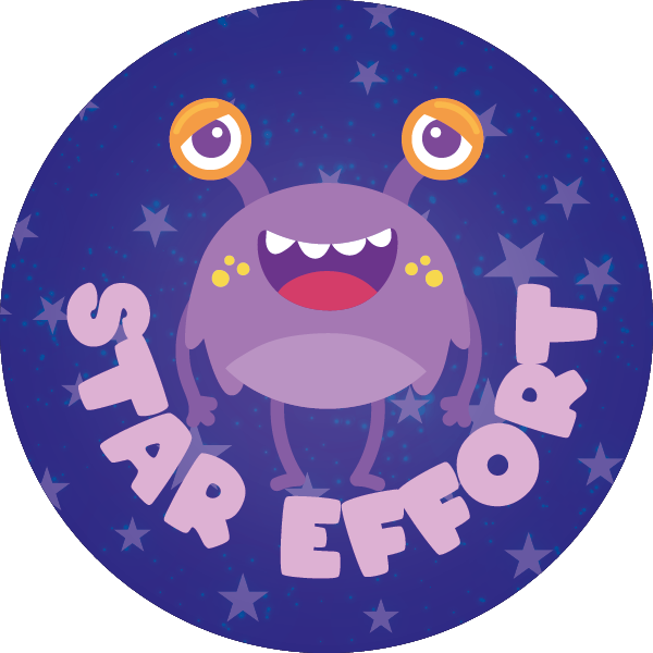 Sticker Stocker - 120 Mixed Berry Star Aliens 30mm Scented Reward Stickers for Teachers, Parents and Party Bags