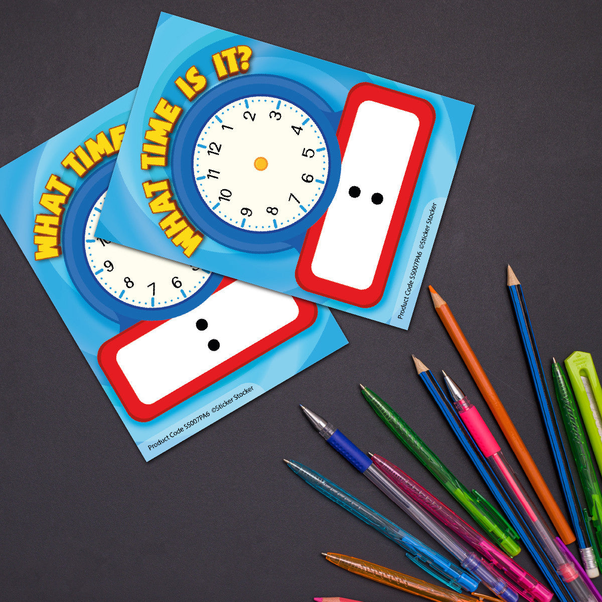 Sticker Stocker - A6 Telling the Time Praise Note Pad 100 Sheet Incentive Chart Rewards