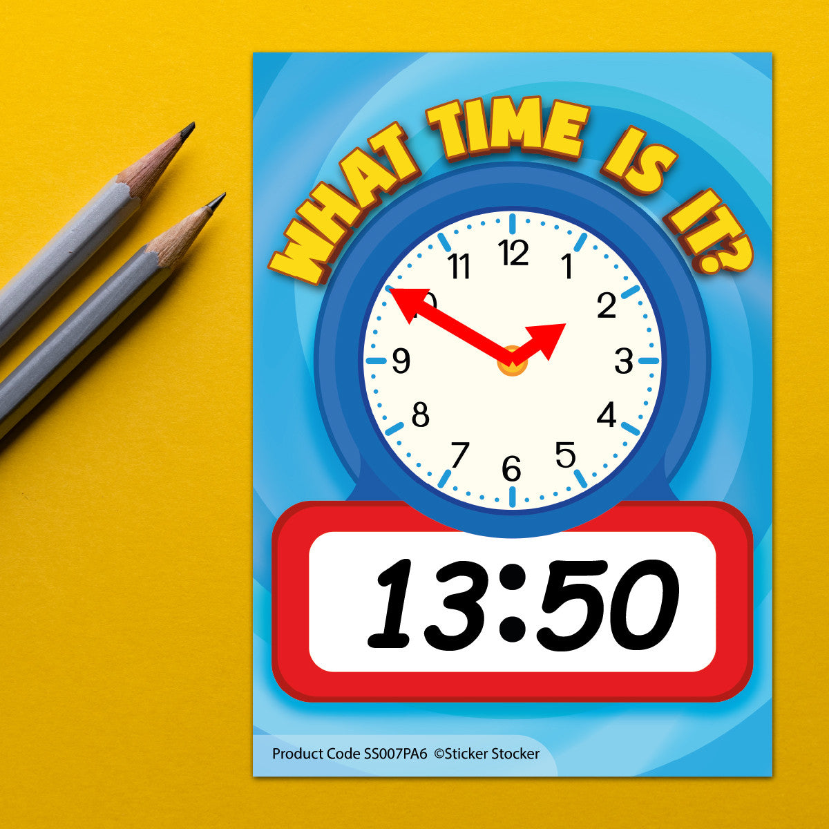 Sticker Stocker - A6 Telling the Time Praise Note Pad 100 Sheet Incentive Chart Rewards