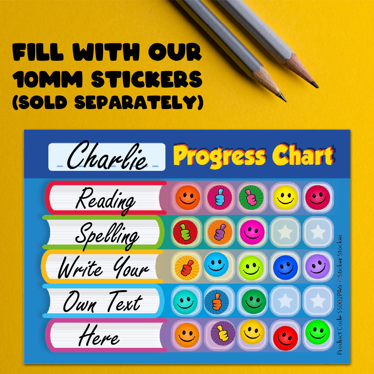 Sticker Stocker - A6 Praise Note Pad 100 Sheet Incentive Chart Rewards - Book Progress Chart