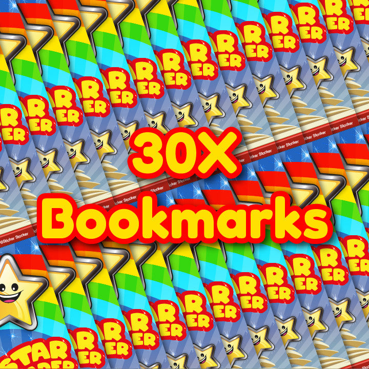 Sticker Stocker - 30 Star Reader Reading Classroom Reward Bookmarks Ideal For School Teachers