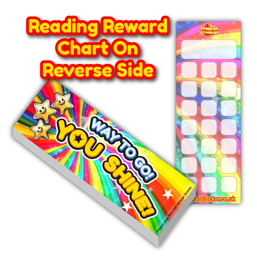 Sticker Stocker - 30 Way To Go Reading Classroom Reward Bookmarks Ideal For School Teachers