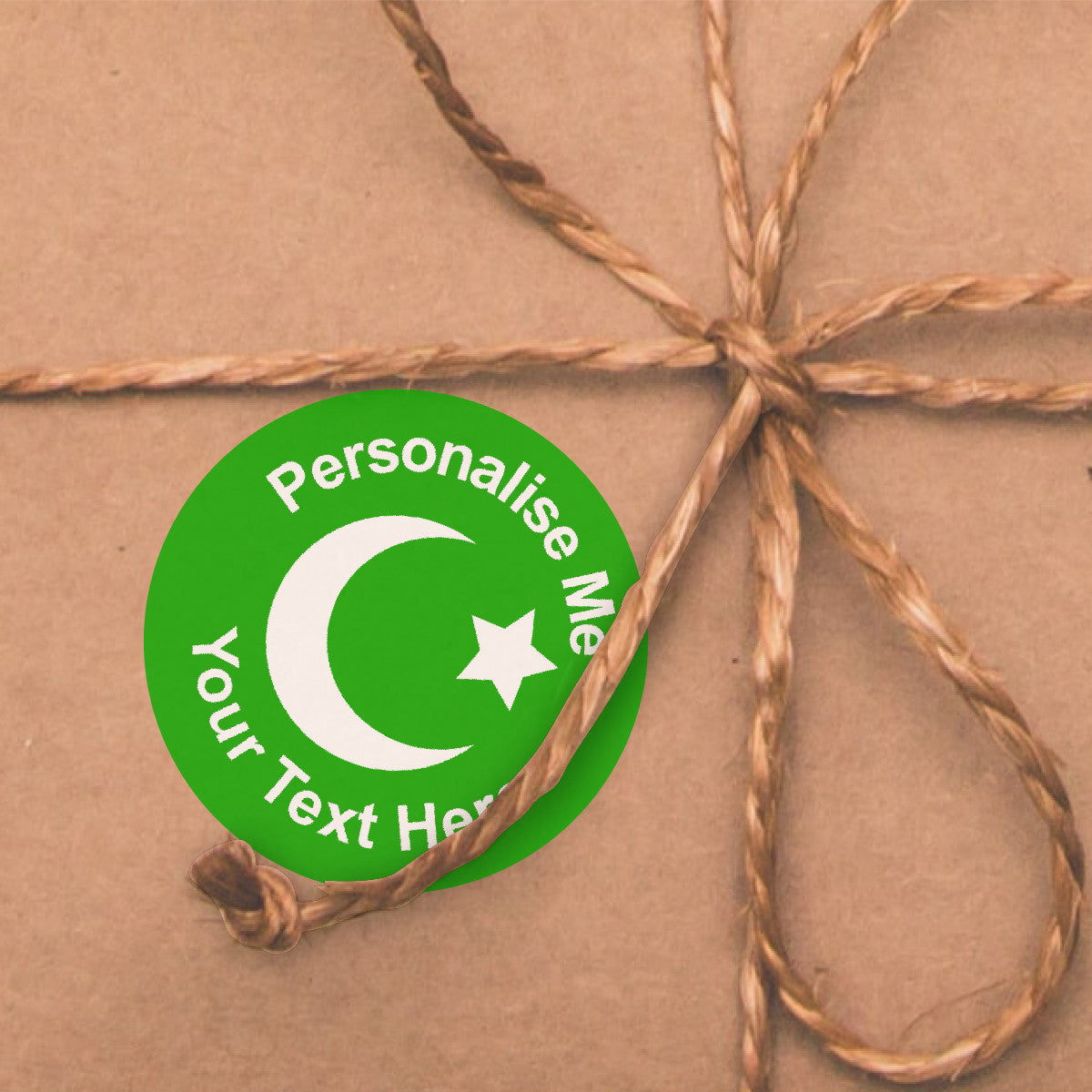 Sticker Stocker - 144 Personalised Crescent Star Islam 30mm Reward Stickers for School Teachers, Parents and Nursery