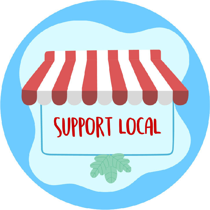 Sticker Stocker 144 Shop Local 30mm Glossy Labels ideal for product packaging