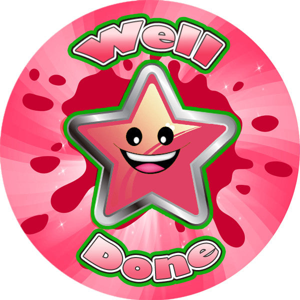 Sticker Stocker - 120 Mixed Berry Well Done 30mm Scented Reward Stickers for Teachers, Parents and Party Bags