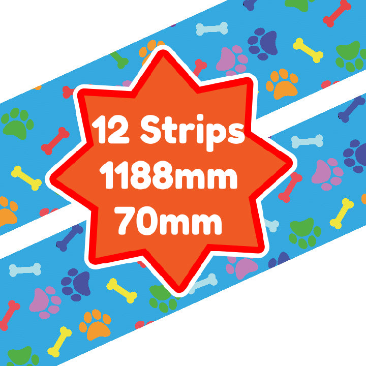 Colourful Paw Prints Classroom Trimmers 14.25m long Notice Board Book Day Display Borders (Copy)
