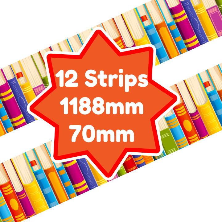 Bright Reading Books Classroom Trimmers 14.25m long Notice Board Book Day Display Borders