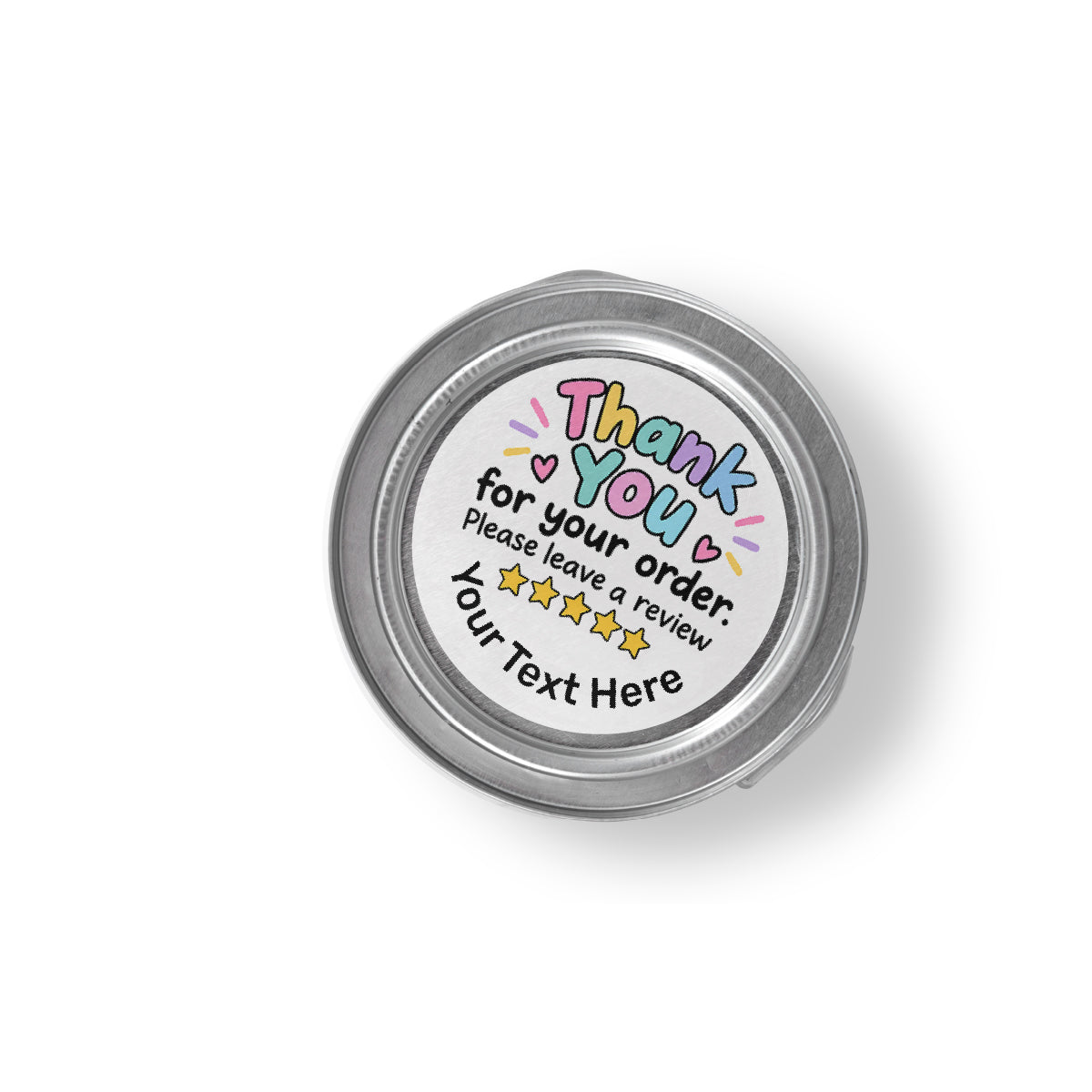Personalised Thank You For Your Order Stickers - Pick Your Size - For Crafters, Small Businesses, Resellers