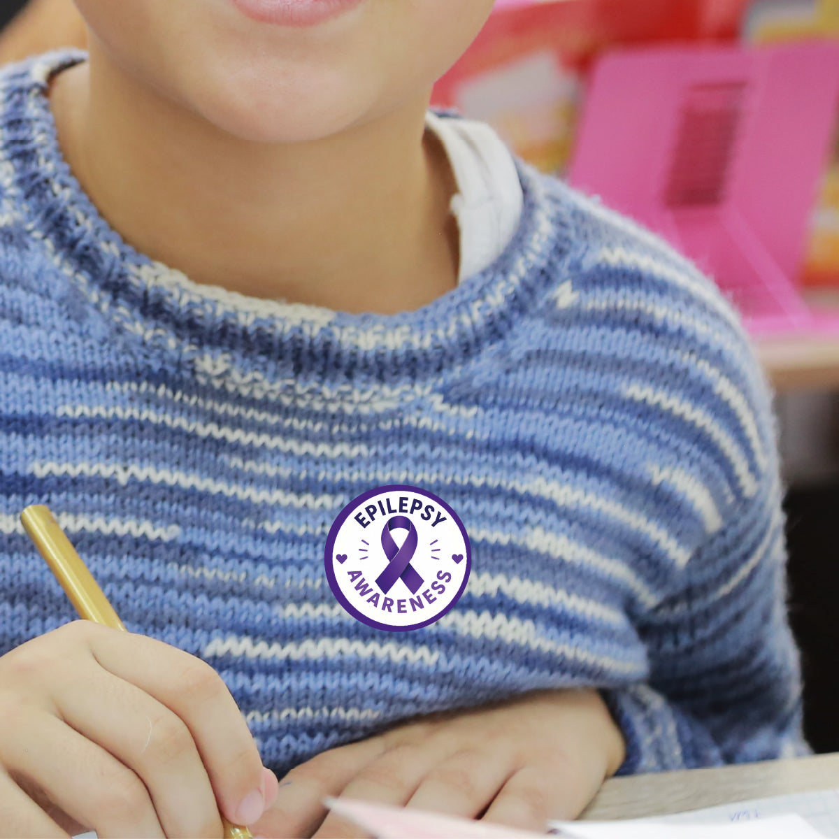 144 Epilepsy Awareness Stickers - 30mm - Glossy Reward Stickers for Teachers & Parents
