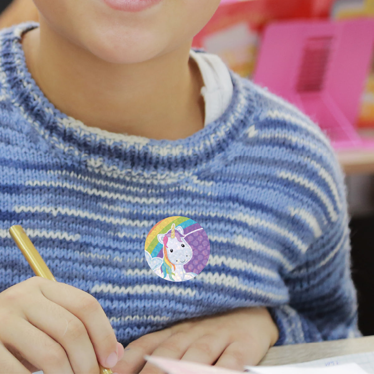 96 Sparkle Unicorns Stickers 30mm + 60 Free Sparkle Smiles Reward Stickers for Teachers, Parents and Schools
