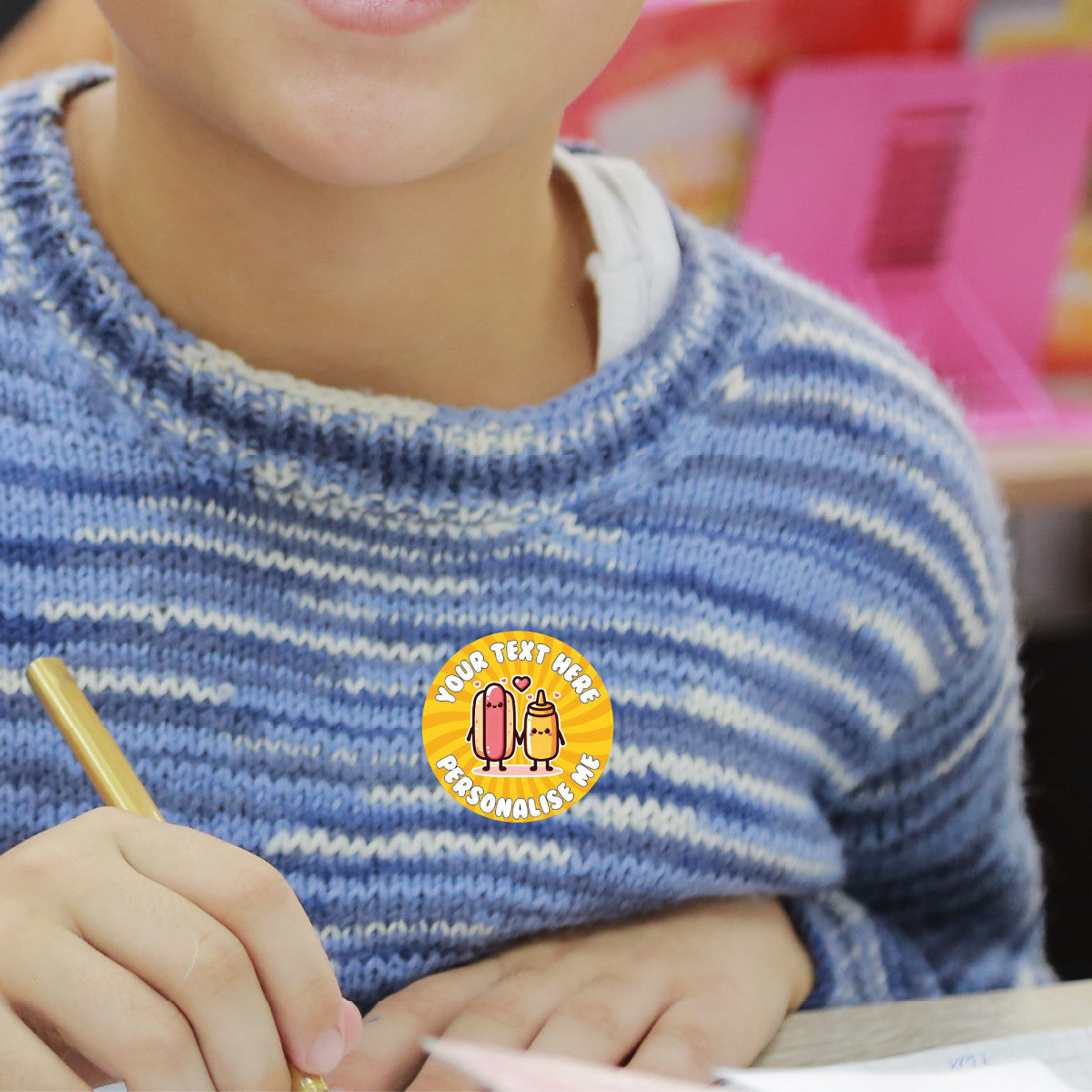 144 Personalised Food Friends 30mm Reward Stickers for School Teachers, Parents and Nursery