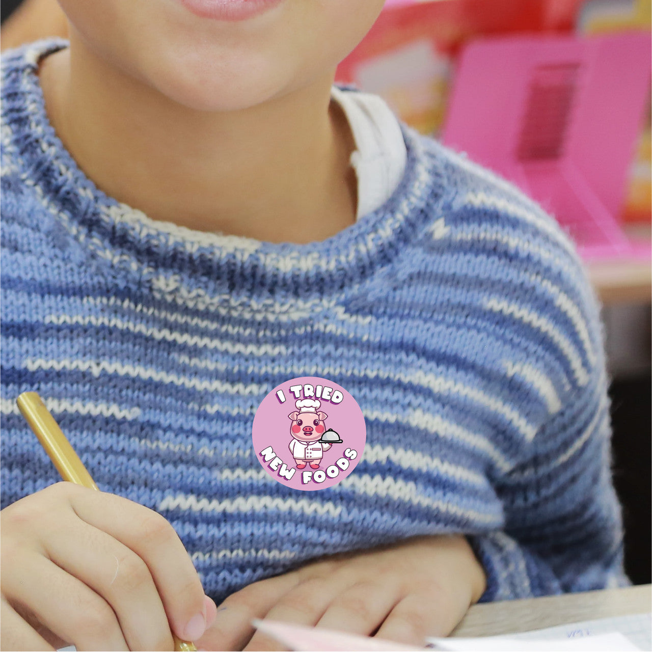 I Tried New Foods Reward Stickers 30mm Toddler Training Reward Stickers for Teachers or Parents