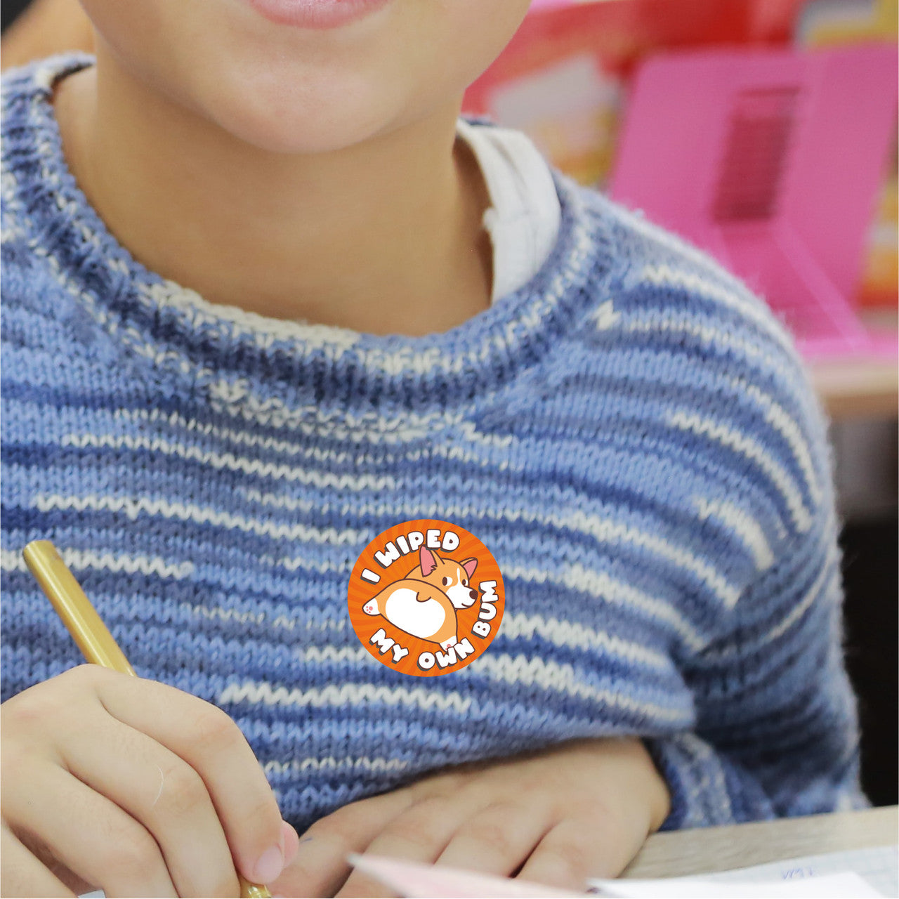 144 I Wiped My Own Bum Reward Stickers 30mm Toddler Training Reward Stickers for Teachers or Parents