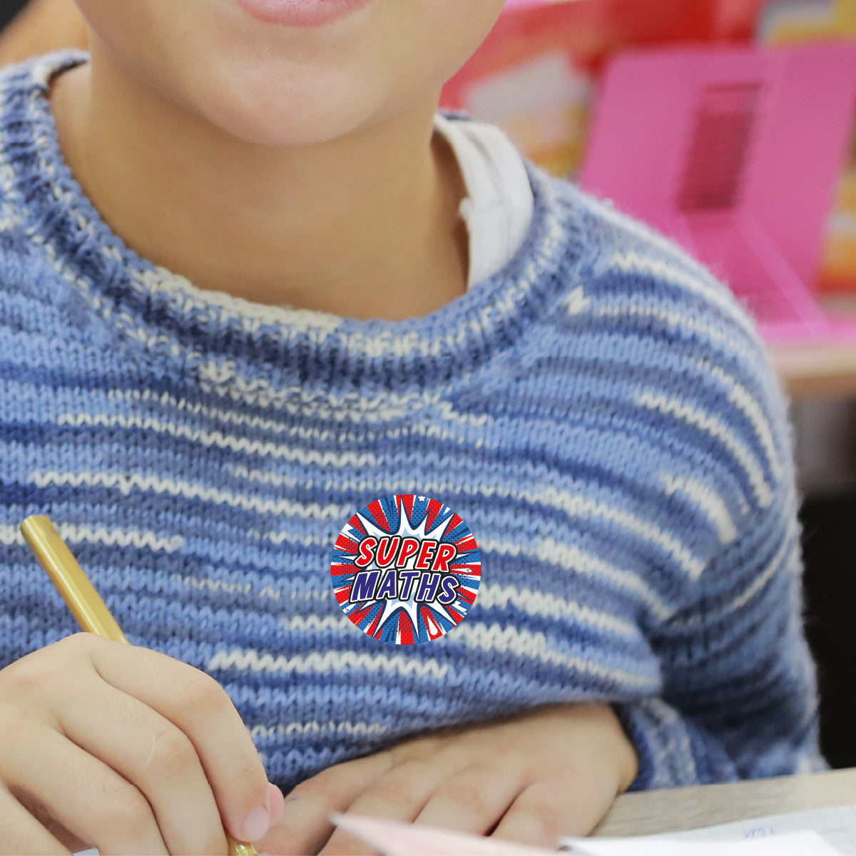 Sticker Stocker - 144 Superhero Maths  - 30mm - Glossy Reward Stickers for Teachers & Parents
