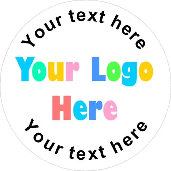 Personalised Company Logo Round Glossy Stickers Labels Sticker Stocker