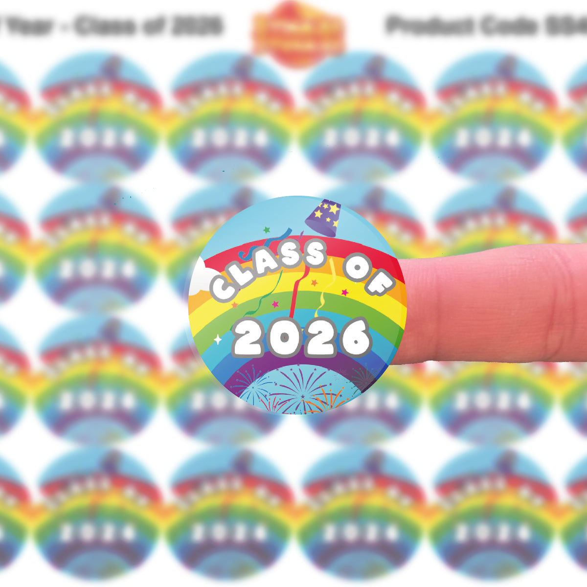 144 End of School Year Stickers - Class of Term Teacher Reward Stickers Size 30mm