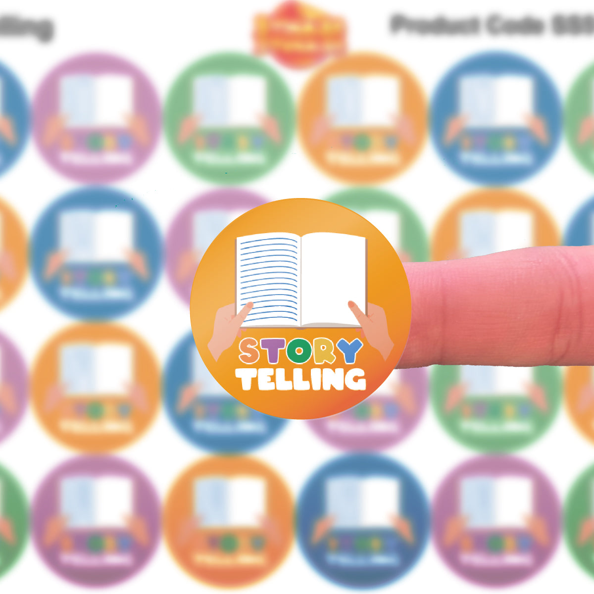 144 Storytelling 30mm Reward Stickers for School Teachers, Parents and Nursery