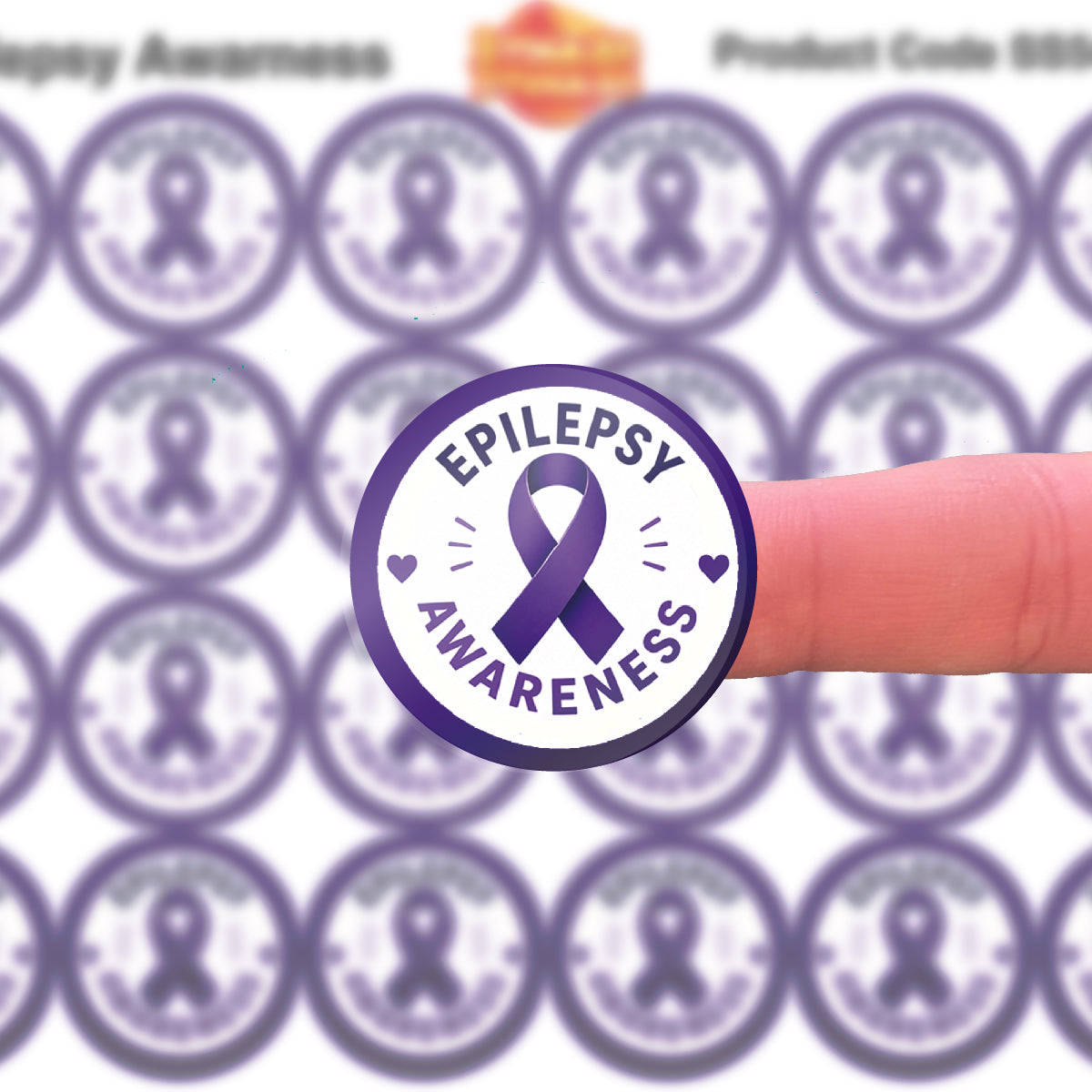 144 Epilepsy Awareness Stickers - 30mm - Glossy Reward Stickers for Teachers & Parents