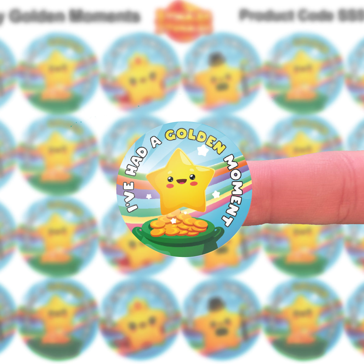 144 Golden Moments 30mm Reward Stickers for School Teachers, Parents, Nursery, Pre-School