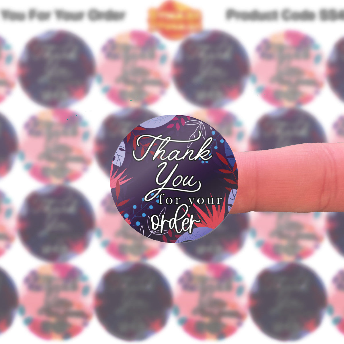 144 Thank You For Your Order  30mm Stickers Glossy  Crafting Gift Packaging Seal Labels Small Business